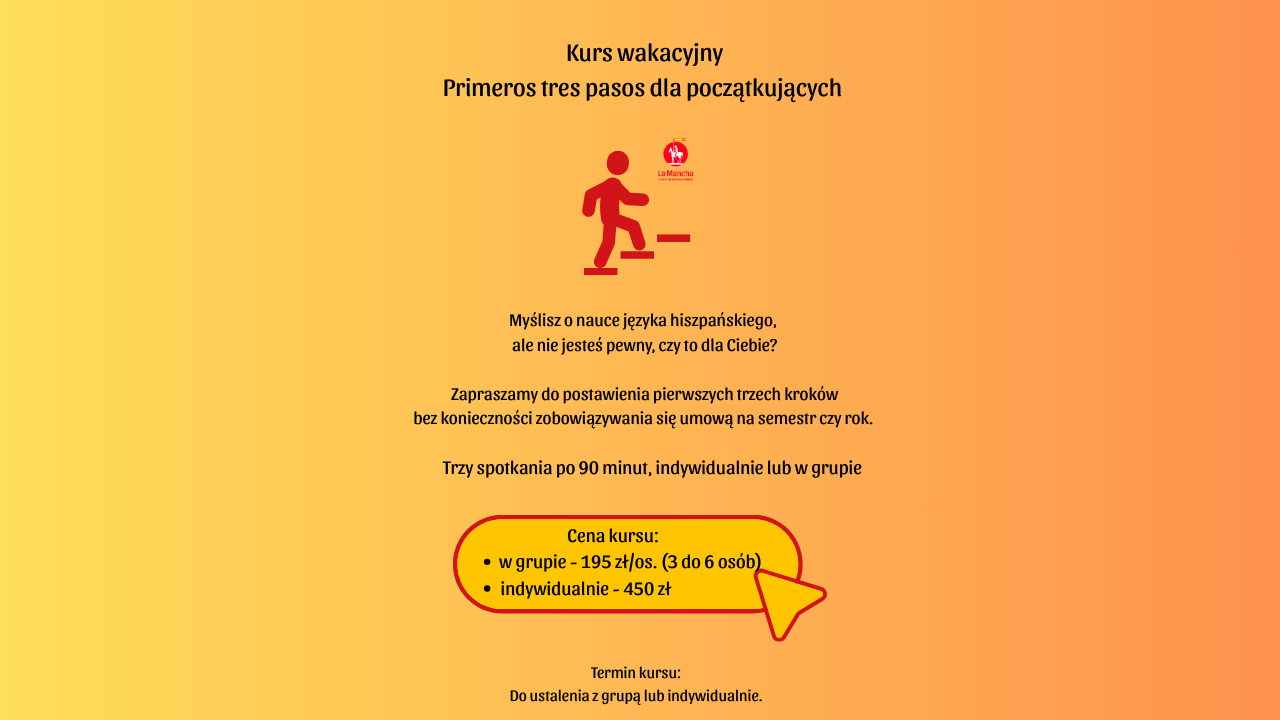 Wakacyjny kurs dla początkujących hiszpańskiego